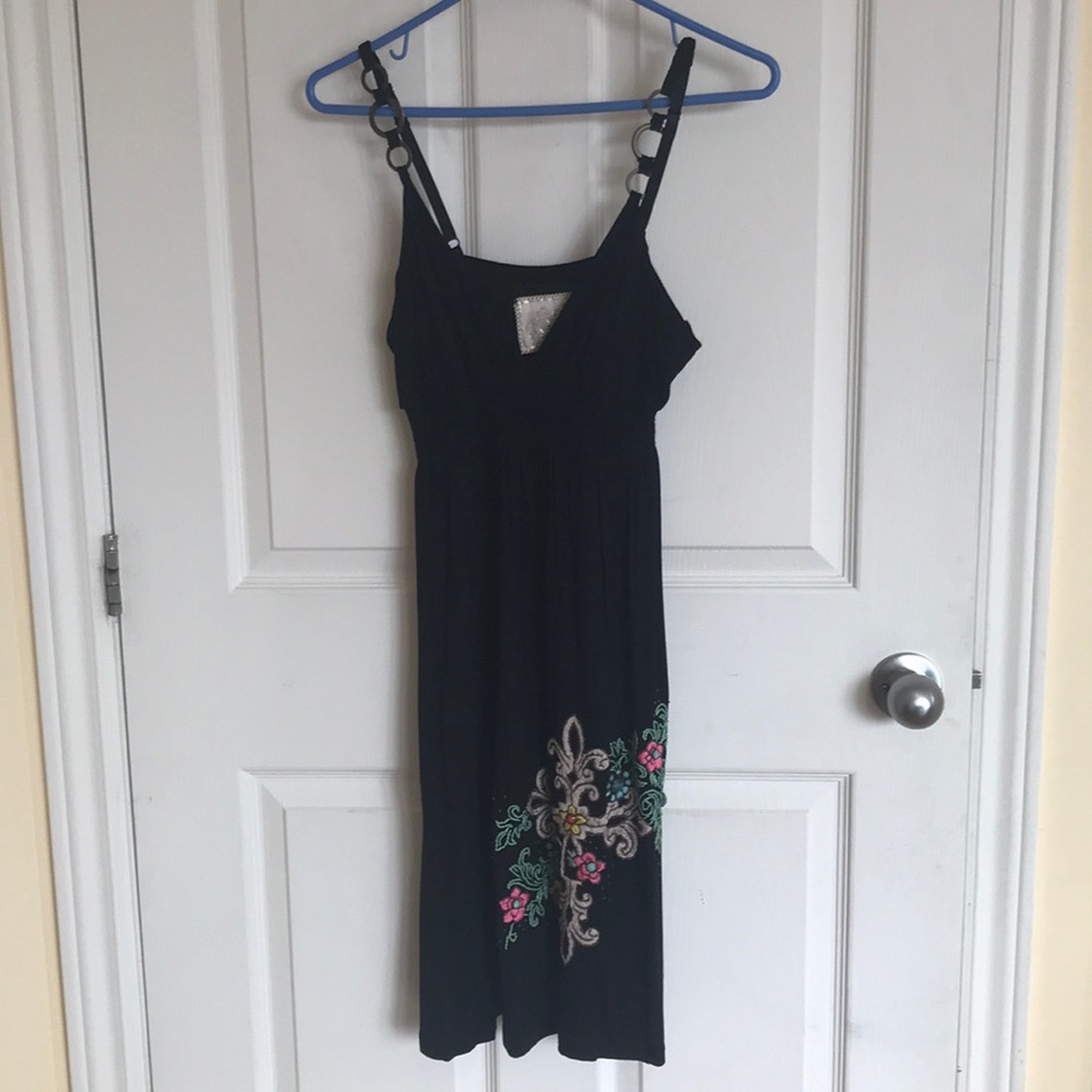 Soul Revival embroidered black dress